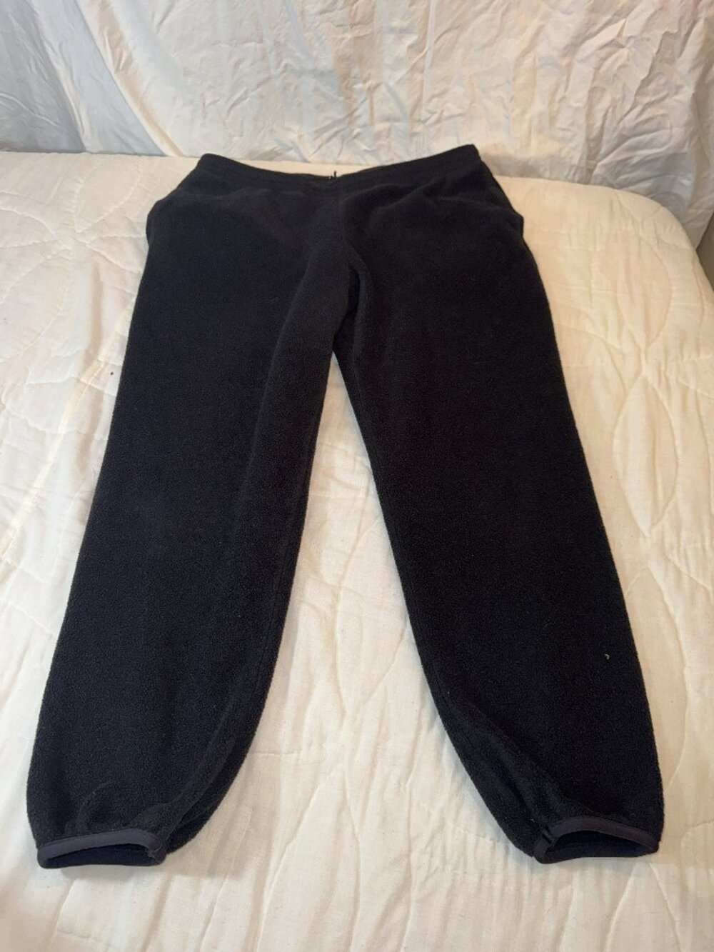Vintage Fentick Polartec Fleece Pants Black Made USA Size L